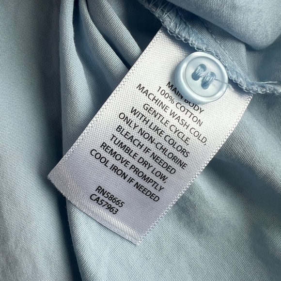 Open Edit Poplin Crop Button-Up Shirt in Blue Kentucky Size Medium - Picture 6 of 7